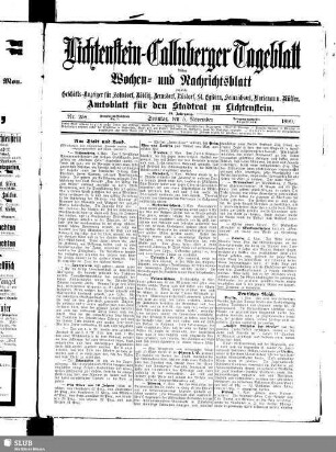 Lichtenstein-Callnberger Tageblatt : Anzeiger für Lichtenstein-Callnberg, Hohndorf, Rödlitz, Bernsdorf, Rüsdorf, St. Egidien, Heinrichsort, Marienau, den Mülsengrund, Kuhschnappel und Tirschheim
