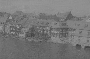 Bamberg: Fischerhäuser am Regnitzufer