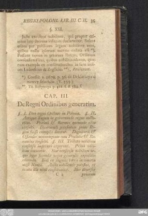 Cap. III. De Regni Ordinibus generatim.