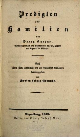 Predigten und Homilien