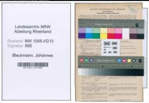 Entnazifizierung Johannes Bleckmann , geb. 06.06.1887 (Verwaltungsbeamter)