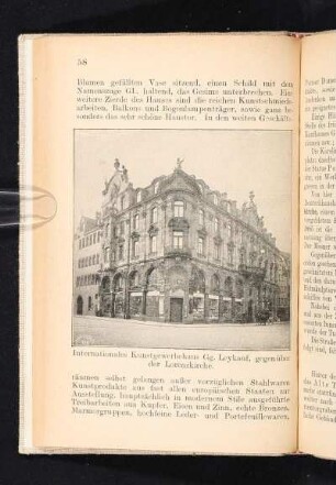 Internationales Kunstgewerbehaus Gg. Leykauf gegenüber der Lorenzkirche.