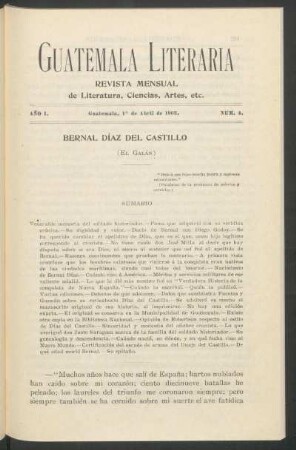 Bernal Díaz del Castillo : (El galán)