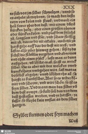 Sylber brennen oder feyn machen