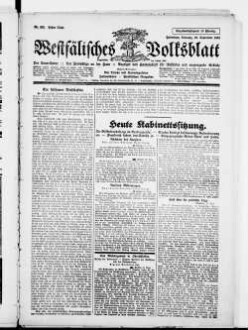 Westfälisches Volksblatt : amtliches Mitteilungsblatt der NSDAP und der Behörden der Kreise Paderborn, Büren, Warburg