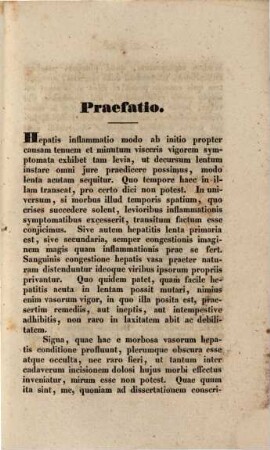 Nonnulla de lenta hepatis inflammatione : Diss. inaug. med.