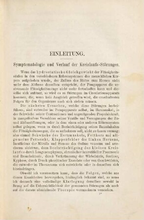 Therapie der Kreislaufs-Störungen : Kraftabnahme des Herzmuskels, ungenügende Compensationen bei Herzfehlern, Fettherz und Fettsucht, Veränderungen im Lungenkreislauf etc.