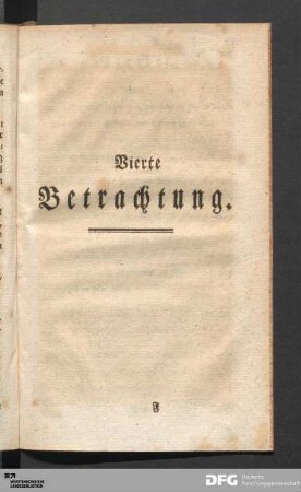 Vierte Betrachtung.