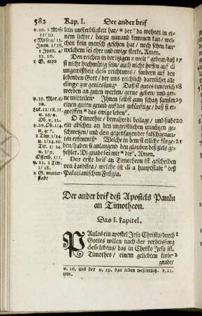 Der ander brif deß Apostels Paulu an Timotheon.
