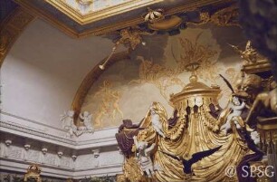 Berlin, Schloss Charlottenburg, Altes Schloss, Westflügel, Kapelle, R. 94a, Nordseite.