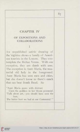 Chapter IV Of Expositions and Collaborations