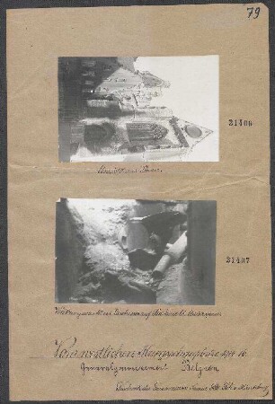 Wirkung eines 42cm Geschosses auf Fort Lierre bei Antwerpen