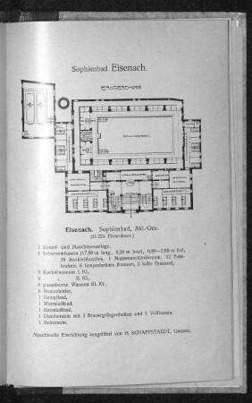 Sophienbad Eisenach. Erdgeschoss. Grundriss