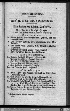 Königl. Sächs. Hofstaat