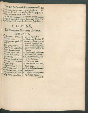 Caput XX. De Comitiis Statuum Imperii.