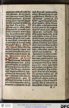 Incipit liber tertius Regum, lectio I.