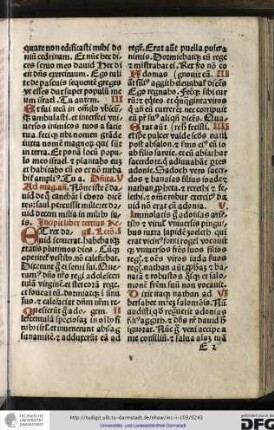 Incipit liber tertius Regum, lectio I.
