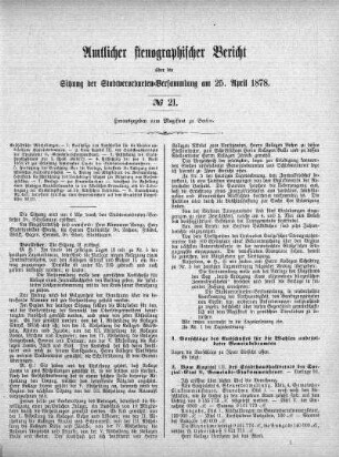 No 21, 25. April 1878