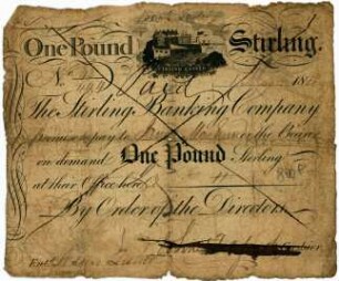Geldschein, 1 Pfund, 1.5.1818