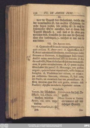 VII. De Amore veri.
