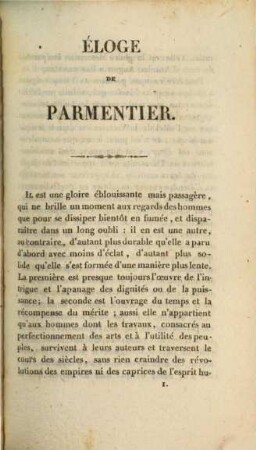 Éloge de Parmentier
