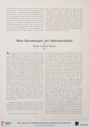 7/8: Neue Erwerbungen der National-Galerie, [3]