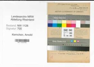 Entnazifizierung Arnold Kernchen , geb. 05.08.1915 (Polizist)