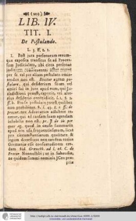 LIB. IV. TIT. I. De Postulando