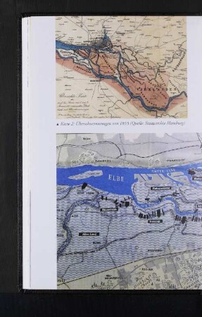 Karte 2: Überschwemmungen von 1855 (Quelle: Staatsarchiv Hamburg)
