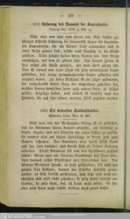 220. Die bestraften Sabbatschänder