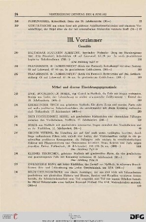 III. Vorzimmer (Nr. 290-355)