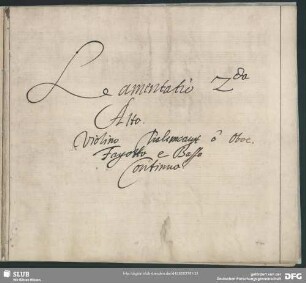 Lamentations. Excerpts - Mus.2358-D-3d : V (2), orch, bc; ZWV Z 53