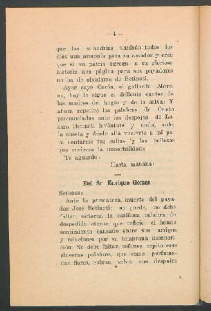De Sr. Enrique Gómez