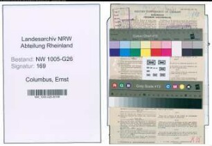 Entnazifizierung Ernst Columbus , geb. 06.09.1886 (Steuersekretaer)