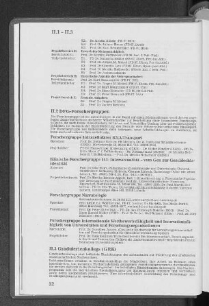 II.3 Graduiertenkollegs