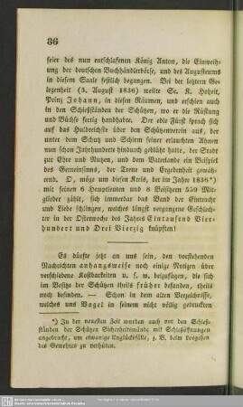 [Notitzen über einige der Schützengesellschaft zugehörige Gegenstände]