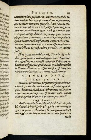 29-40, Secunda Pars Libri Primi