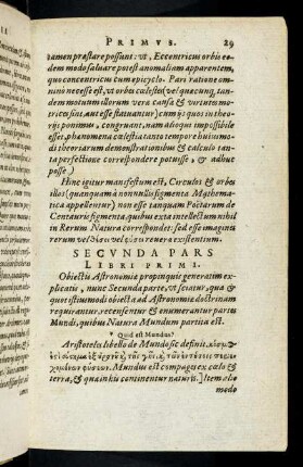 29-40, Secunda Pars Libri Primi