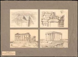 Kyklopenmauern Mykene, Ostseite des Parthenon und Nike apteros, Athen: Ansichten