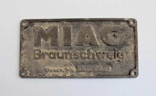 Firmenschild MIAG, Nr. 715541