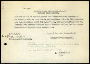 W. Kraiker an W. Wrede
