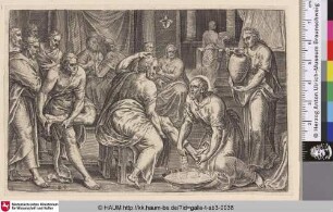 [Die Fußwaschung; Christ washing his disciples' feet]