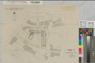 Münster (Münster) Oberverwaltungsgericht Massenentwurf Lageplan, Aegidiikirchplatz 1956 1 : 500 44 x 58 Pause Staatsneubauleitung Münster Regierung Münster Nr. 33923