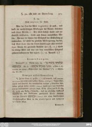 §. 34. Gott regiert die Welt.