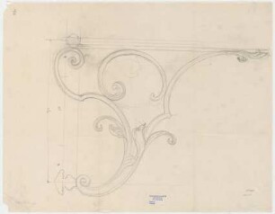 Thiersch, Friedrich von; München; Justizpalast - Ornament - Entwurf (Ansicht)