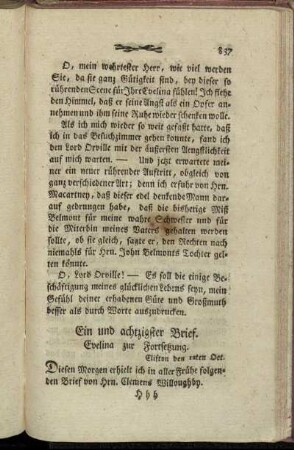 Ein und achtzigster Brief. - Vier und achtzigster Brief.