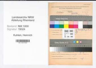 Entnazifizierung Heinrich Kuhlen, geb. 23.04.1891 (Landwirt)
