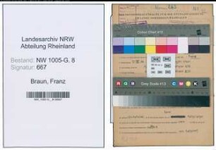Entnazifizierung Franz Braun , geb. 21.07.1886 (Ingenieur)