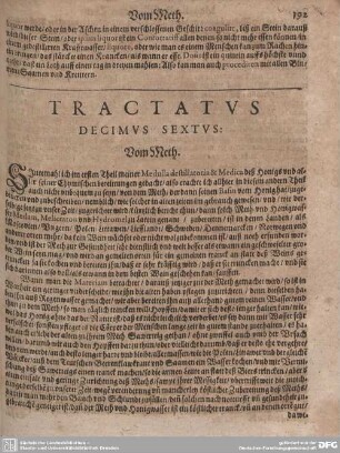 Tractatus Decimus Sextus. Vom Meth.