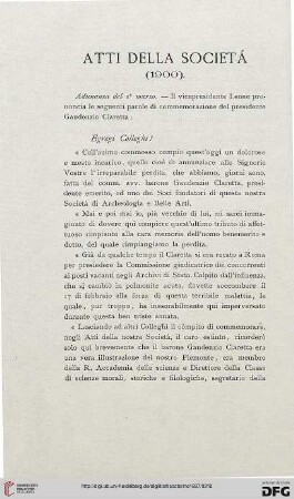 Atti della società: (1900)